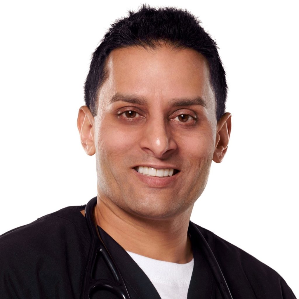 Headshot of Dr. Bose in black scrubs